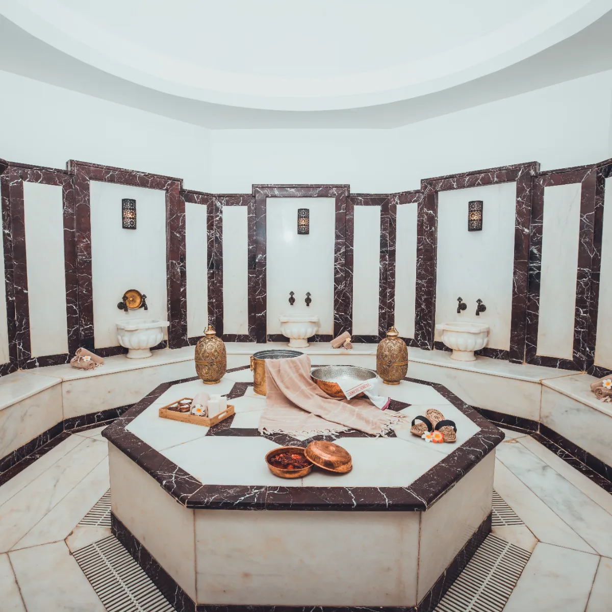 Marble hammam spa at a wellness retreat, matched to guests on Awestruck across Maharashtra